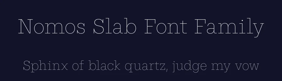 Nomos Slab Font Family by Identity Letters — Slab Serif Font — thumbnail 2