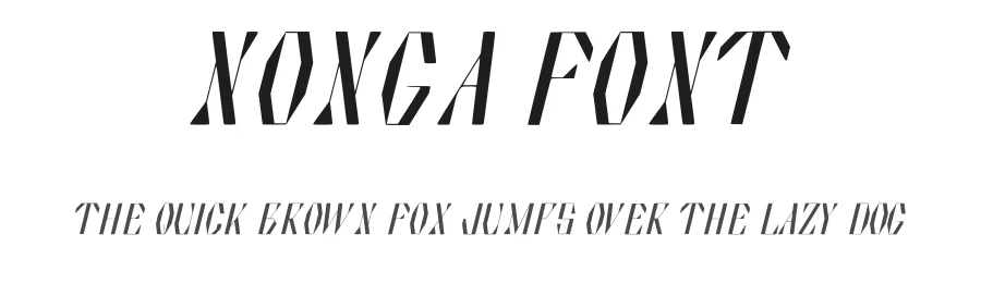 Nonga Font by RocΓo Manenti β Display Font