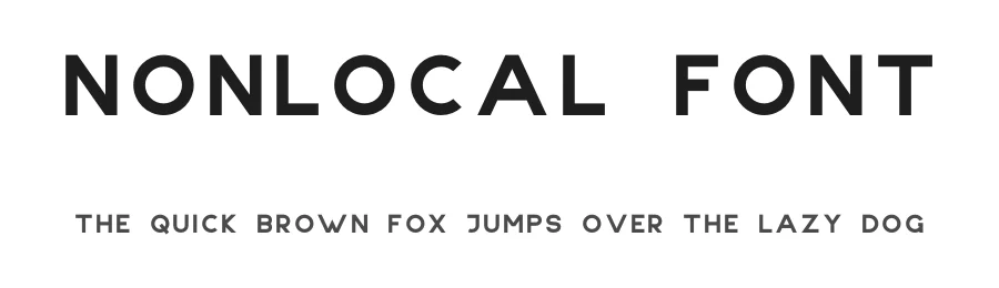 NONLOCAL Font by DLetters Std โ Sans Serif Font