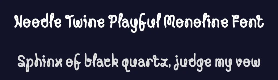 Noodle Twine Playful Monoline Font by PutraCetol Studio — Display Font — thumbnail 2