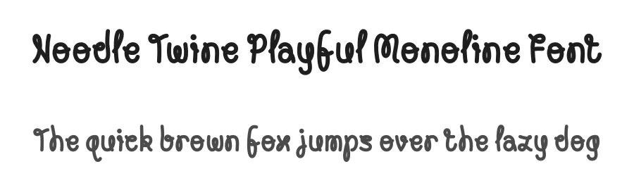 Noodle Twine Playful Monoline Font by PutraCetol Studio — Display Font