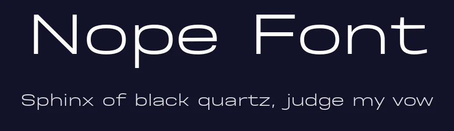 Nope Font by Muhammad Ridha Agusni — Sans Serif Font — thumbnail 2