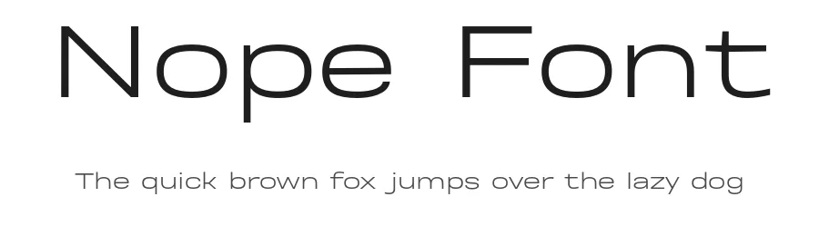 Nope Font by Muhammad Ridha Agusni — Sans Serif Font