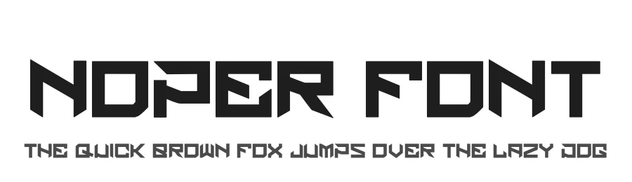 Noper Font by hayoyuka8 — Display Font