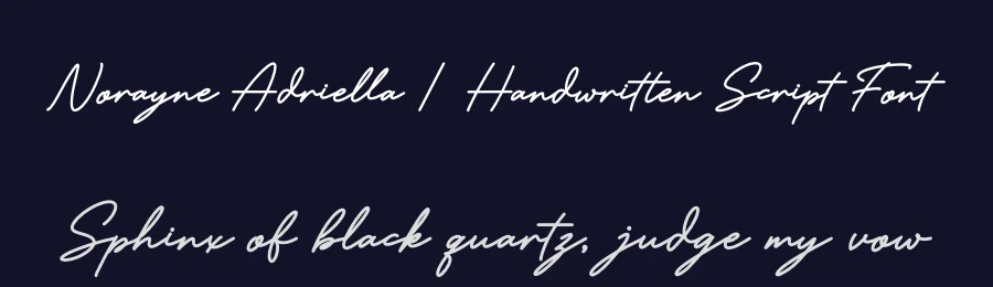 Norayne Adriella | Handwritten Script Font by Gracetypestudio — Script Handwritten Font — thumbnail 2