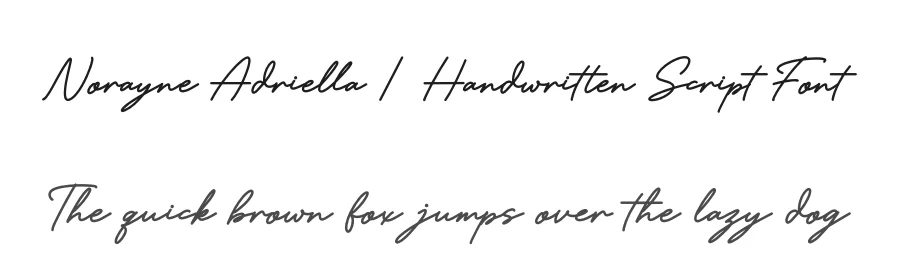 Norayne Adriella | Handwritten Script Font by Gracetypestudio — Script Handwritten Font