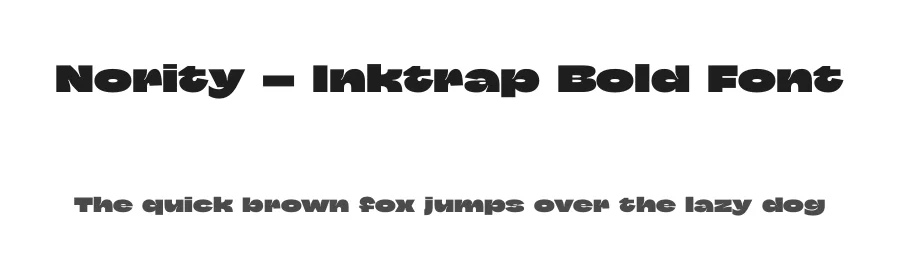 Nority – Inktrap Bold Font by limitype — Display Font