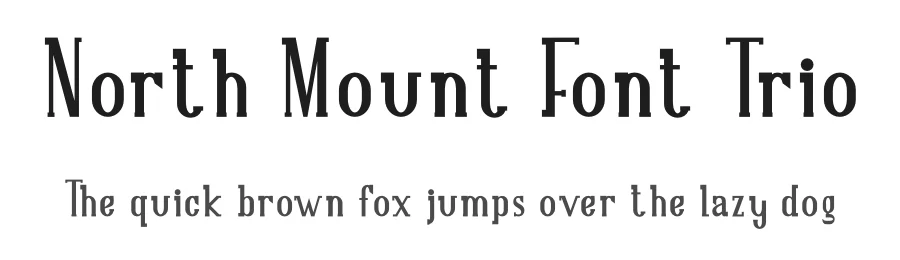 North Mount Font Trio by edricstudio β Serif Font