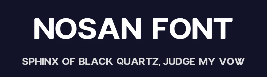 Nosan Font by Jose Luis Lara — Sans Serif Font — thumbnail 2