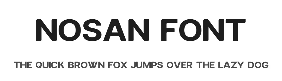 Nosan Font by Jose Luis Lara — Sans Serif Font
