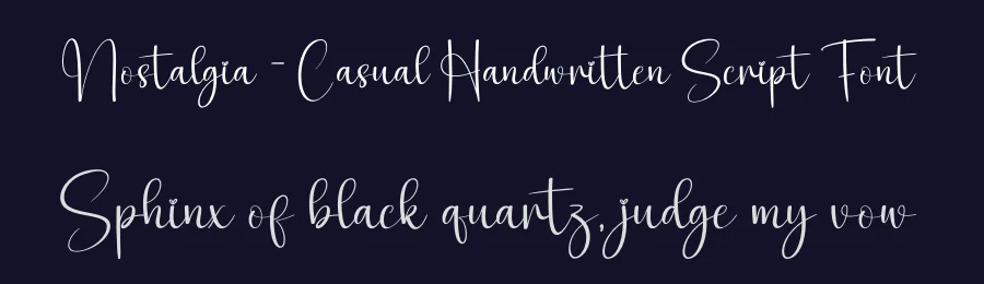 Nostalgia – Casual Handwritten Script Font by creativeletter — Script Handwritten Font — thumbnail 2