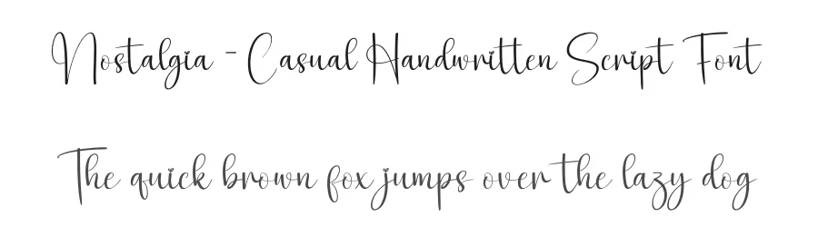 Nostalgia – Casual Handwritten Script Font by creativeletter — Script Handwritten Font