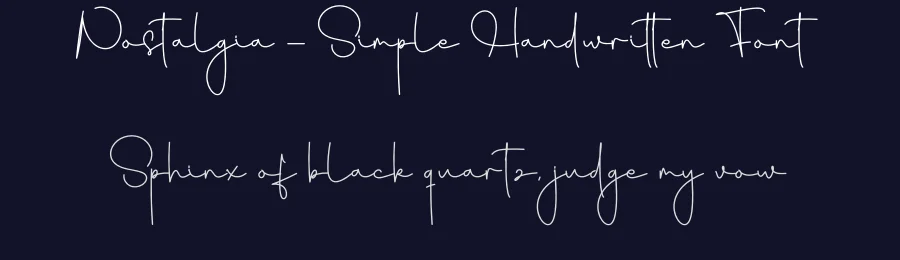 Nostalgia – Simple Handwritten Font by creativeletter — Script Handwritten Font — thumbnail 2