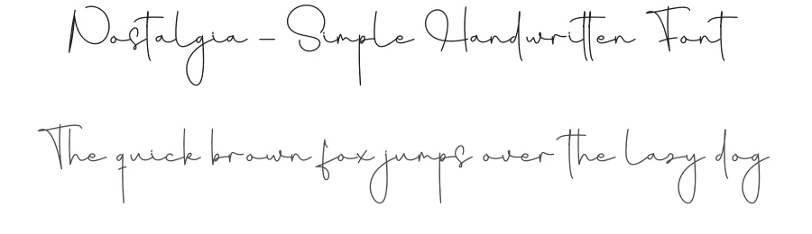 Nostalgia – Simple Handwritten Font by creativeletter — Script Handwritten Font