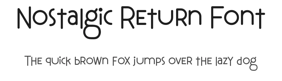 Nostalgic Return Font by CalligraphyFonts.net — Display Font