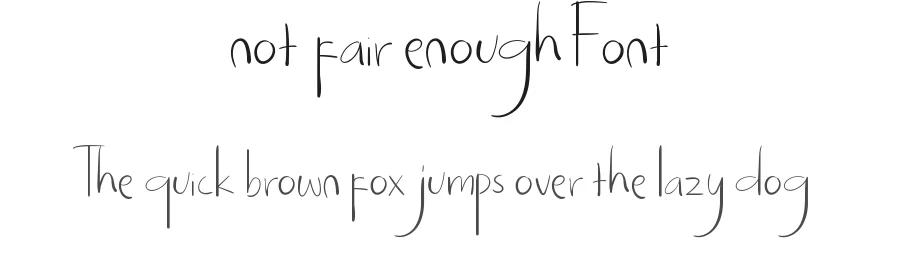 Not Fair Enough Font by RaisProject — Display Font