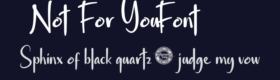 Not For You Font by CalligraphyFonts.net — Display Font — thumbnail 2
