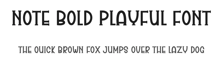 Note Bold Playful Font by freshtypeink — Display Font