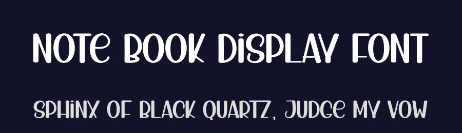 Note Book Display Font by creativeletter — Display Font — thumbnail 2