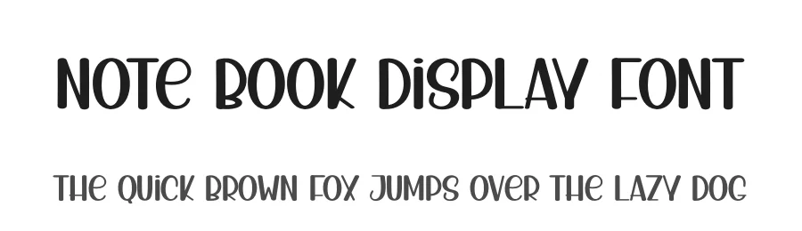 Note Book Display Font by creativeletter — Display Font