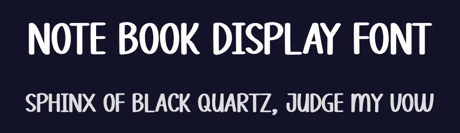 Note Book Display Font by andikastudio — Display Font — thumbnail 2