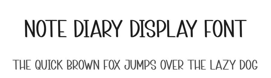Note Diary Display Font by andikastudio — Display Font