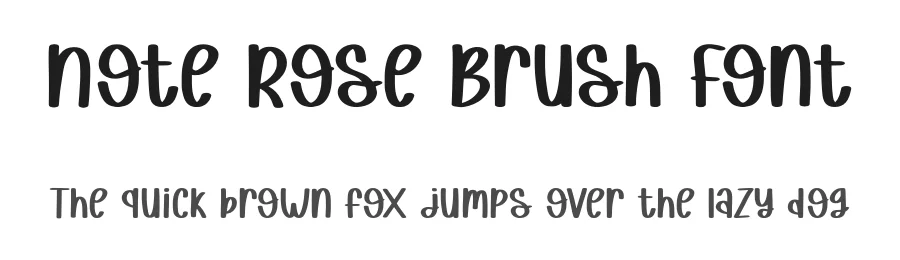 Note Rose Brush Font by Funtype — Decorative Font