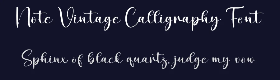 Note Vintage Calligraphy Font by creativeletter — Script Handwritten Font — thumbnail 2