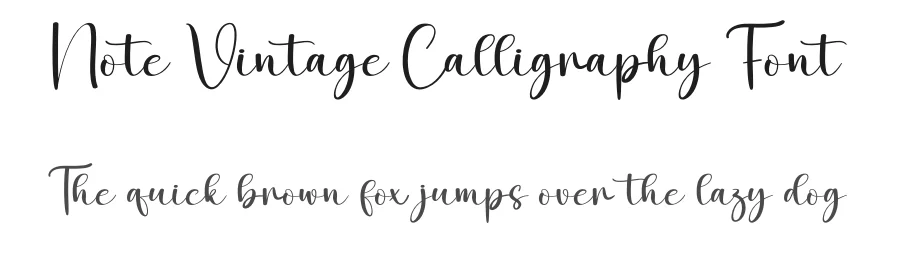 Note Vintage Calligraphy Font by creativeletter — Script Handwritten Font