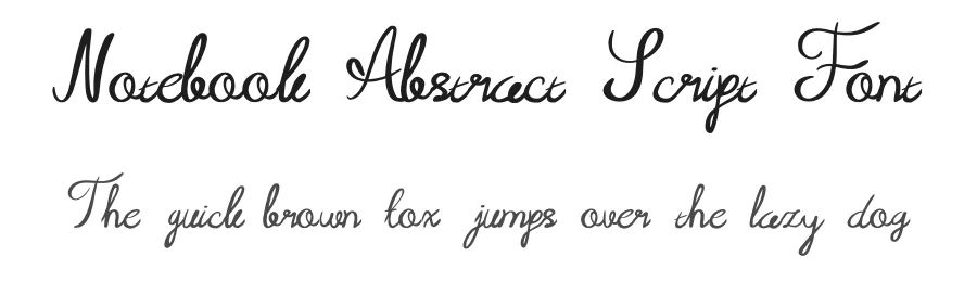 Notebook Abstract Script Font by imamfathoni0 — Script Handwritten Font