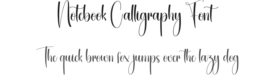 Notebook Calligraphy Font by creativeletter — Script Handwritten Font