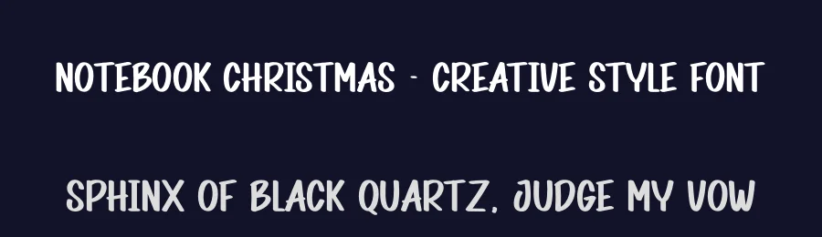 Notebook Christmas – Creative Style Font by creativeletter — Display Font — thumbnail 2