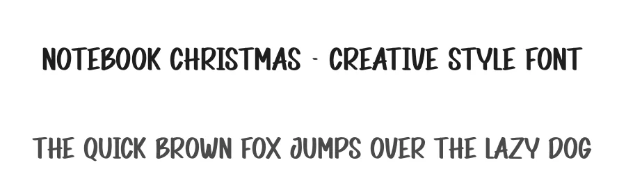 Notebook Christmas – Creative Style Font by creativeletter — Display Font