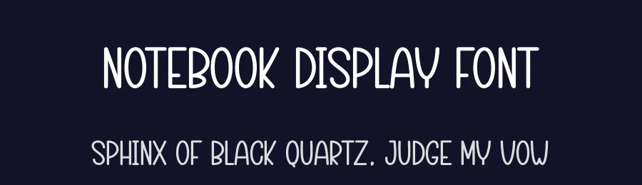 Notebook Display Font by creativeletter — Display Font — thumbnail 2
