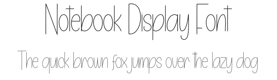 Notebook Display Font by creativeletter — Display Font