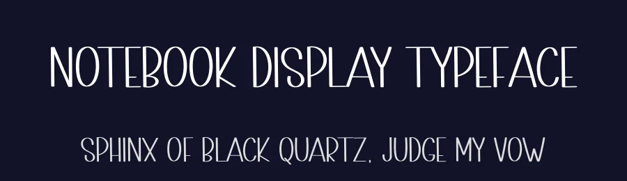 Notebook Display Typeface by creativeletter — Display Font — thumbnail 2