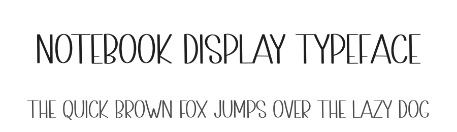 Notebook Display Typeface by creativeletter — Display Font