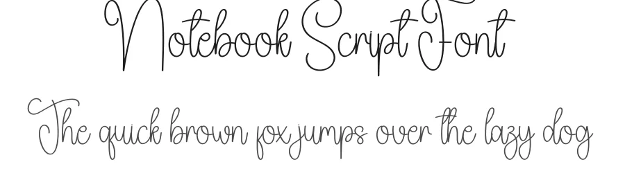 Notebook Script Font by creativeletter — Script Handwritten Font