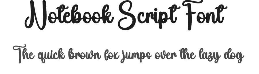 Notebook Script Font by andikastudio — Script Handwritten Font