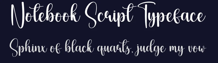 Notebook Script Typeface by creativeletter — Script Handwritten Font — thumbnail 2