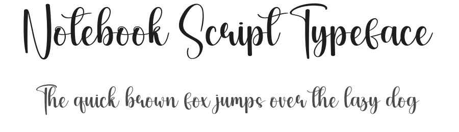 Notebook Script Typeface by creativeletter — Script Handwritten Font