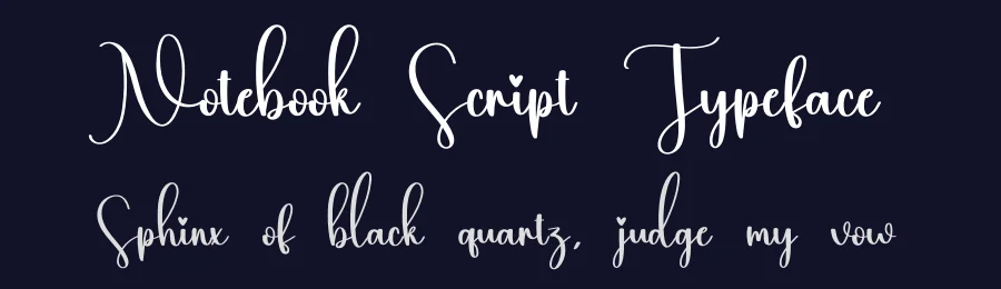 Notebook Script Typeface by creativeletter — Script Handwritten Font — thumbnail 2
