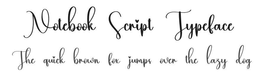 Notebook Script Typeface by creativeletter — Script Handwritten Font