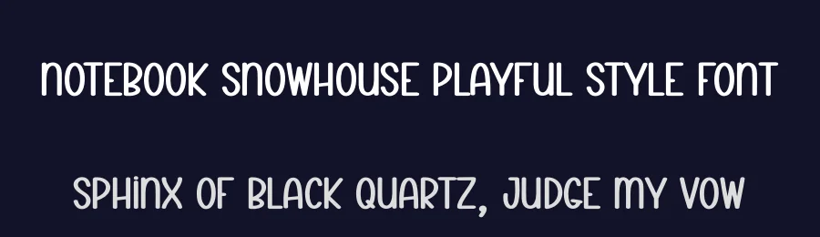 Notebook Snowhouse Playful Style Font by creativeletter — Display Font — thumbnail 2
