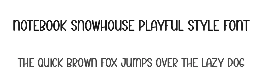 Notebook Snowhouse Playful Style Font by creativeletter — Display Font
