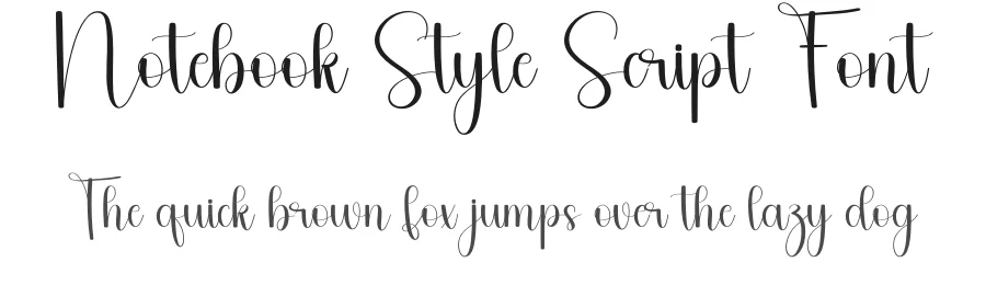 Notebook Style Script Font by freshtypeink — Script Handwritten Font