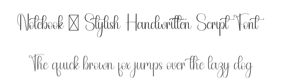 Notebook – Stylish Handwritten Script Font by freshtypeink — Script Handwritten Font