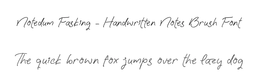 Notedum Fasking – Handwritten Notes Brush Font by stylishtype.co — Script Handwritten Font