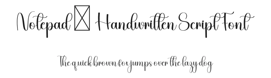 Notepad – Handwritten Script Font by freshtypeink — Script Handwritten Font
