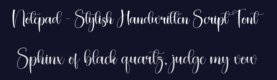 Notepad – Stylish Handwritten Script Font by creativeletter — Script Handwritten Font — thumbnail 2
